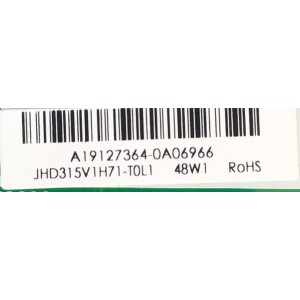 MAIN FUENTE ((COMBO)) PARA TV HISENSE ((ANDROID TV)) / NUMERO DE PARTE 253258 / TP.MS6683T.PB732 / JHD315V1H71-T0L1 / 32E5600EU / 200113 / 36275 / PANEL JHD315V1H71-T0L1 / DISPLAY HV320WHB-N86 REV.1.0 / MODELO 32H5590F